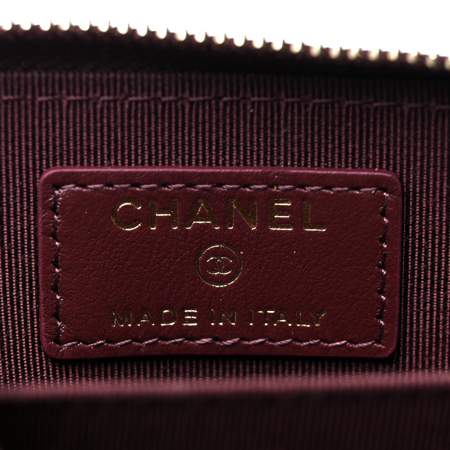 Chanel Caviar Quilted Zip Around Coin Purse Burgundy 6 of 10