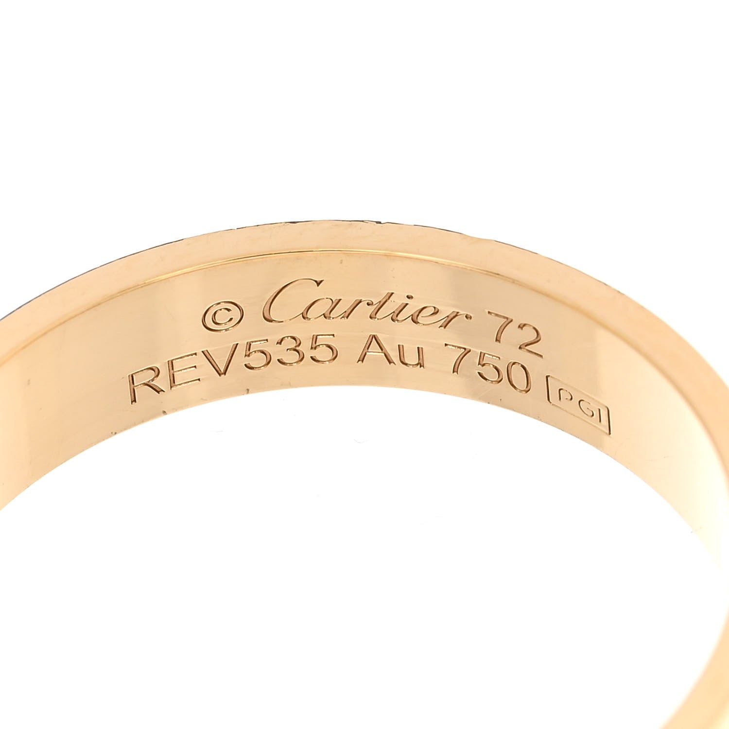 Cartier 18K Yellow Gold 5.5mm LOVE Band Ring 72 14 4 of 5