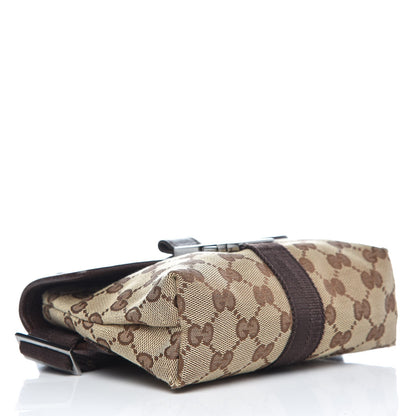 Gucci Monogram Waist Pouch Bag Dark Brown 4 of 12