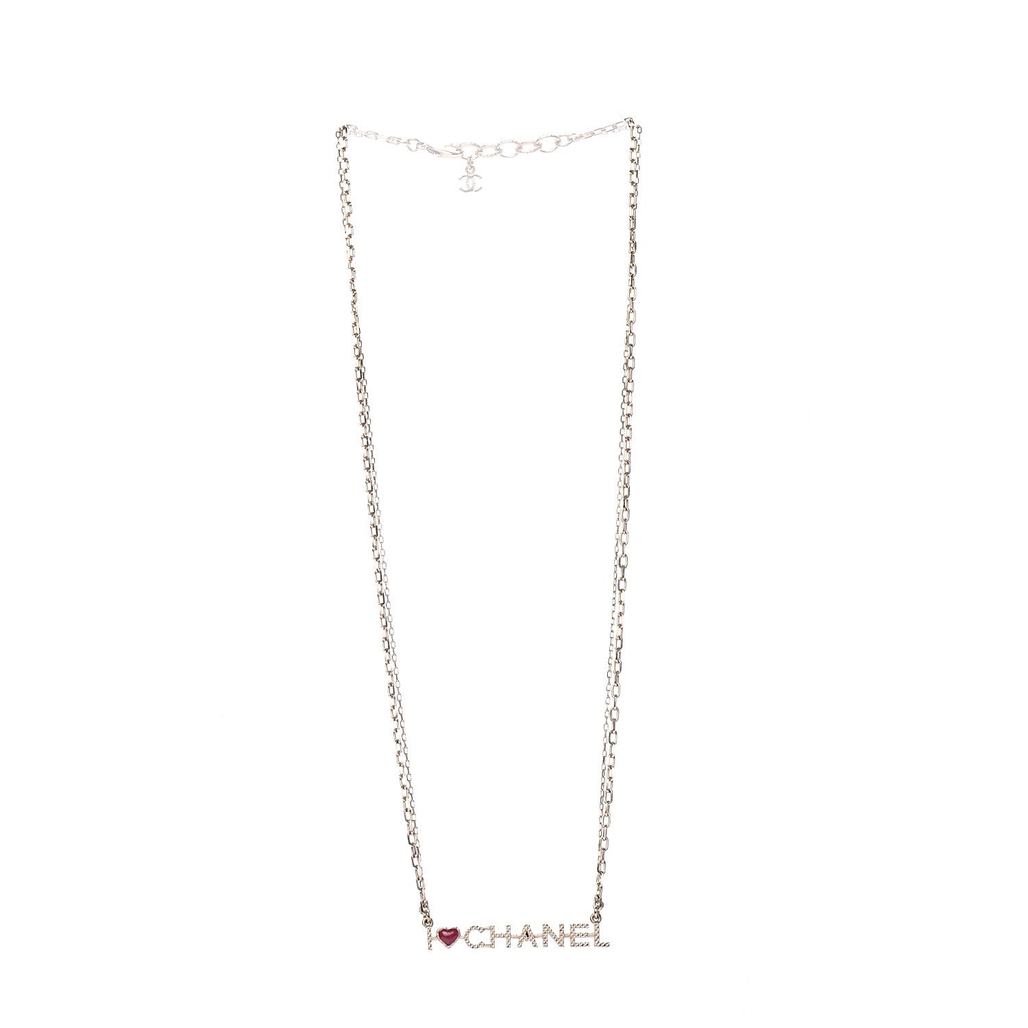 Chanel Chain I Heart Necklace Gold 2 of 5