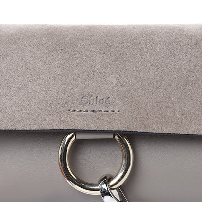 Chloe Suede Calfskin Mini Faye Shoulder Bag Motty Grey 11 of 11