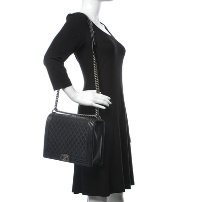 Chanel Lambskin Quilted Large Boy Flap Black 2 of 16