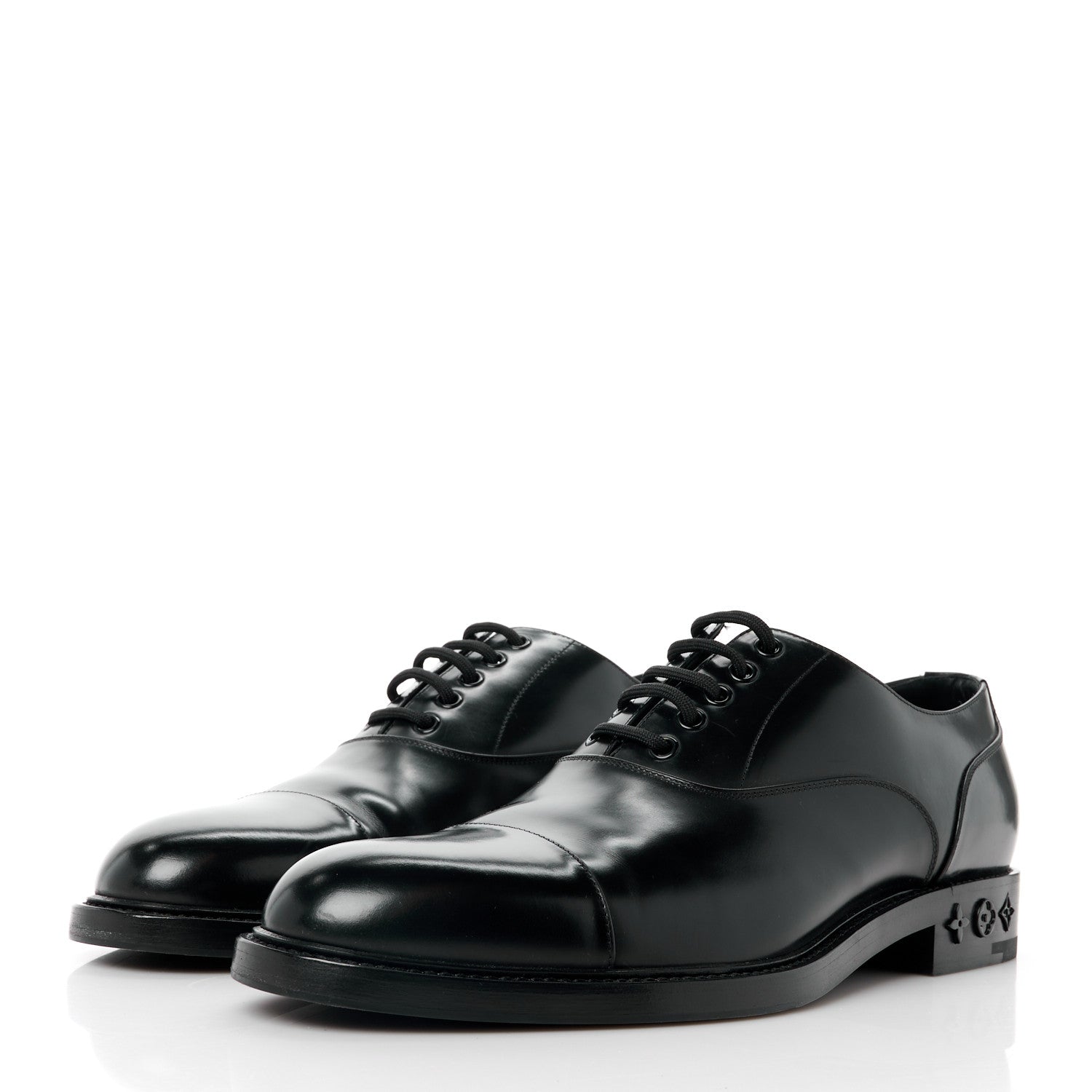 Louis Vuitton Calfskin Mens Vendome Richelieu 9.5 Black 3 of 10