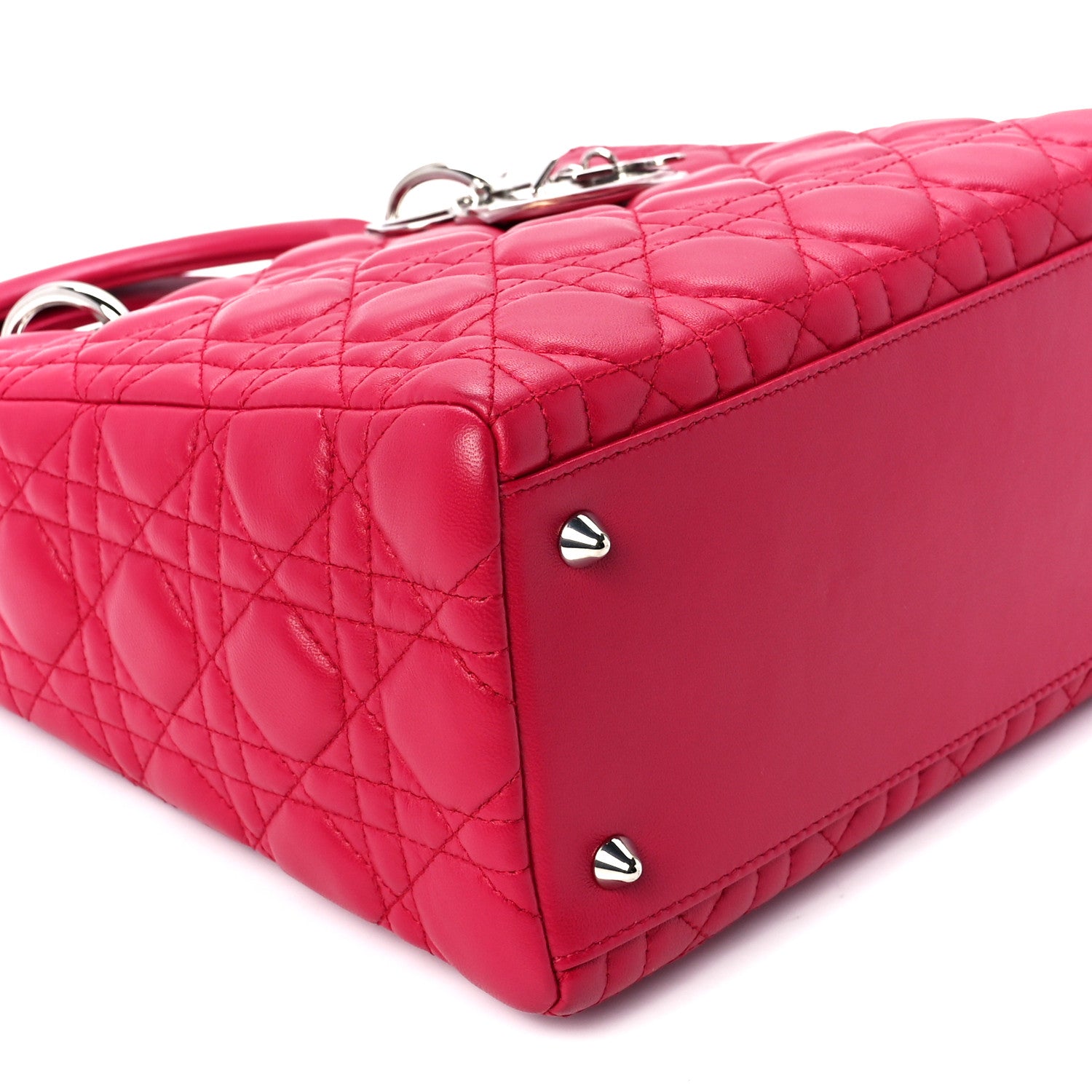 Christian Dior Lambskin Cannage Medium Lady Dior Pink 10 of 11