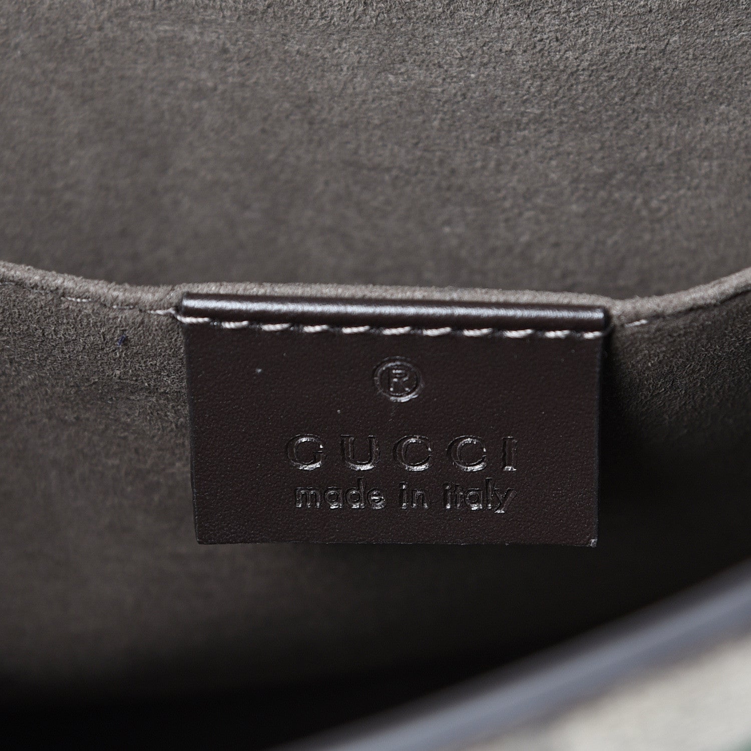 Gucci GG Supreme Monogram Selleria Calfskin Web New Web Cosmetic Case Beige Ebony Cocoa 5 of 7