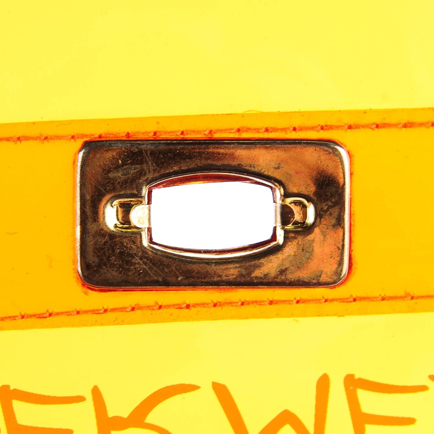 Hermes Vinyl Souvenir De L'Exposition Kelly Orange 7 of 8