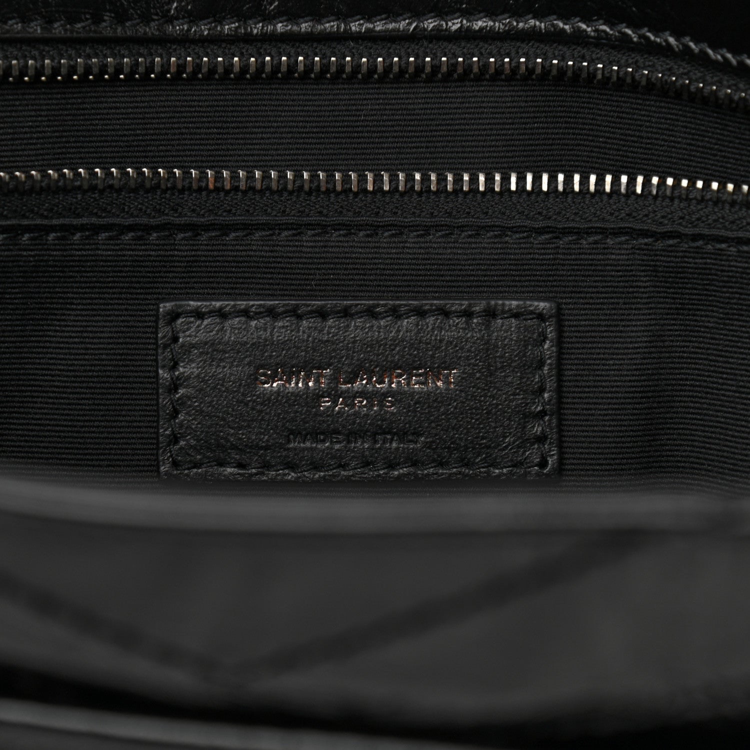 Saint Laurent Crinkled Calfskin Matelasse Monogram Large Niki Chain Satchel Black 5 of 11