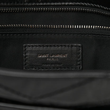 Saint Laurent Crinkled Calfskin Matelasse Monogram Large Niki Chain Satchel Black 5 of 11