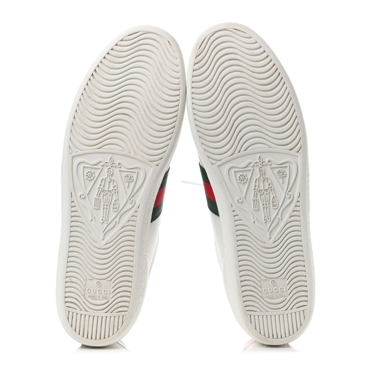 Gucci Calfskin Ayers Bee Embroidered Womens Ace Sneakers 40 White Green 4 of 4