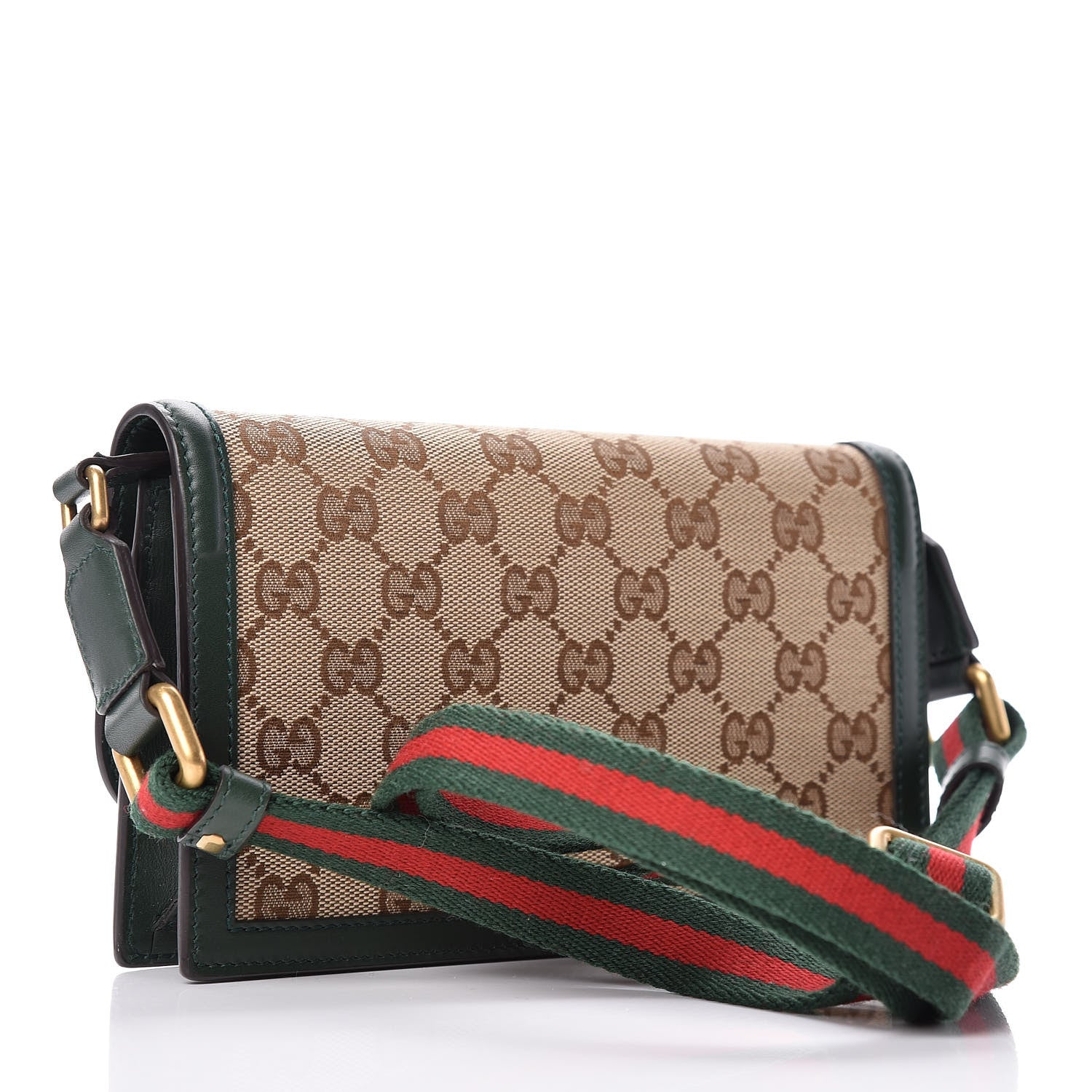 Gucci Monogram Lady Web Convertible Wallet Green 3 of 11