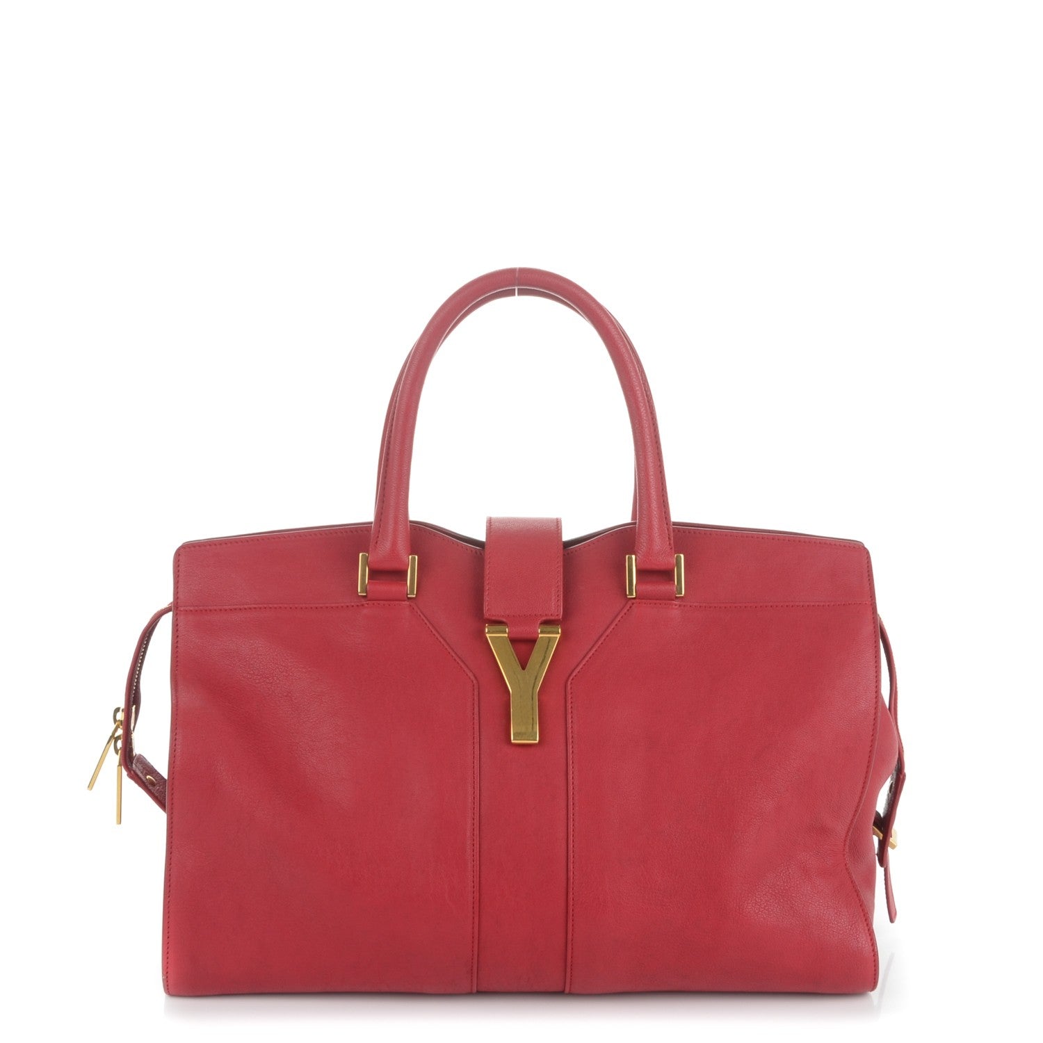 Saint Laurent Sheepskin Medium Cabas ChYc Red 1 of 7