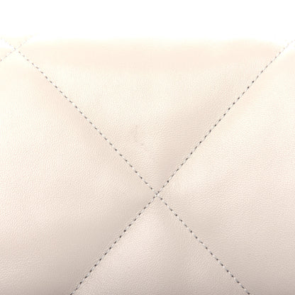 Chanel Lambskin Quilted Maxi Chanel 19 Flap Ivory 12 of 12