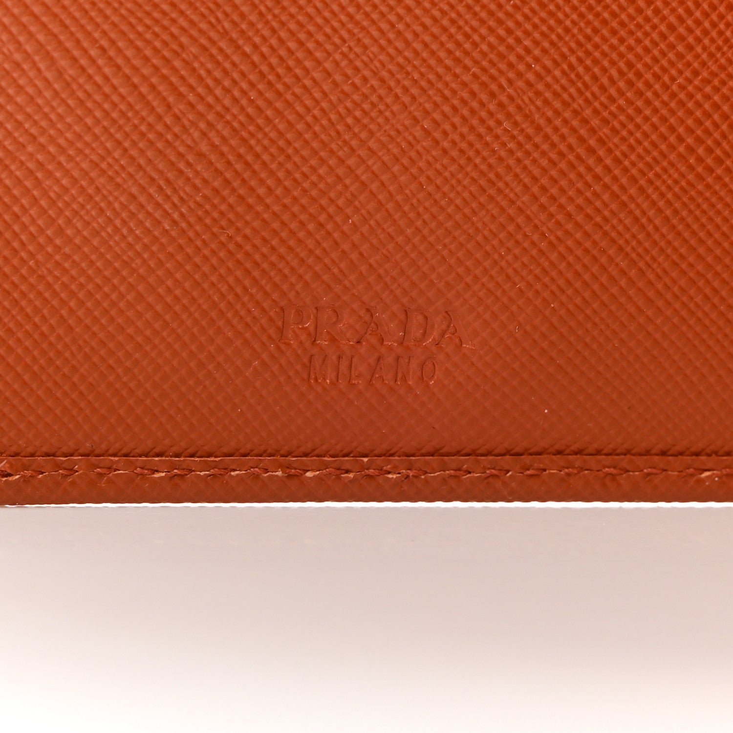 Prada Saffiano Metal Flap Wallet Rame 6 of 14