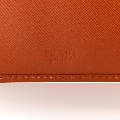 Prada Saffiano Metal Flap Wallet Rame 6 of 14