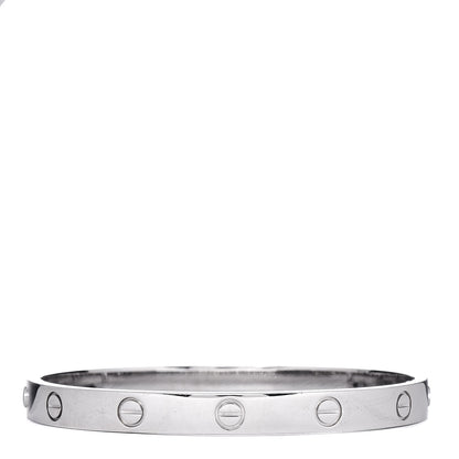 Cartier 18K White Gold LOVE Bracelet 17 3 of 6