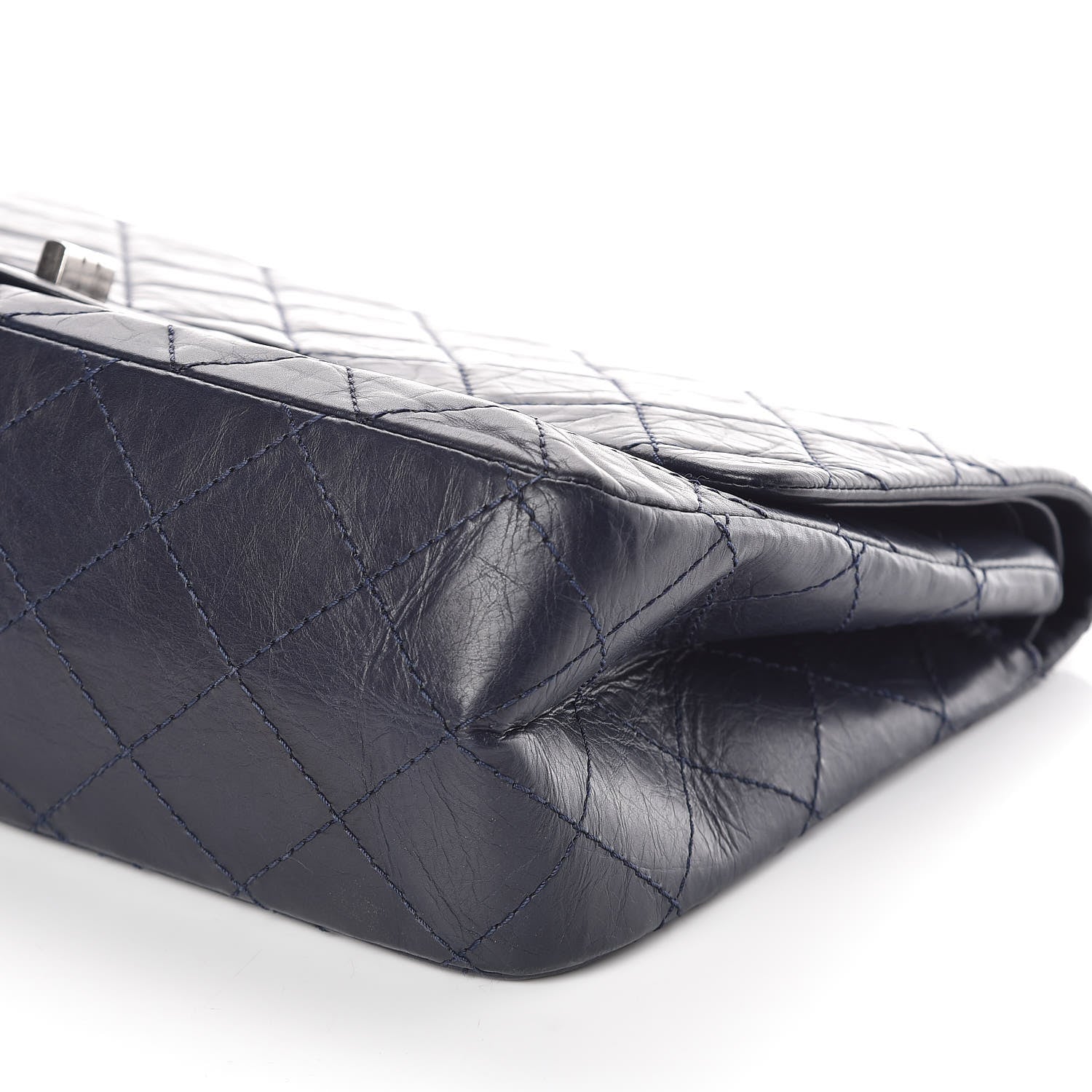 Chanel Aged Calfskin Quilted 2.55 Reissue 227 Flap Navy Blue 8 of 13