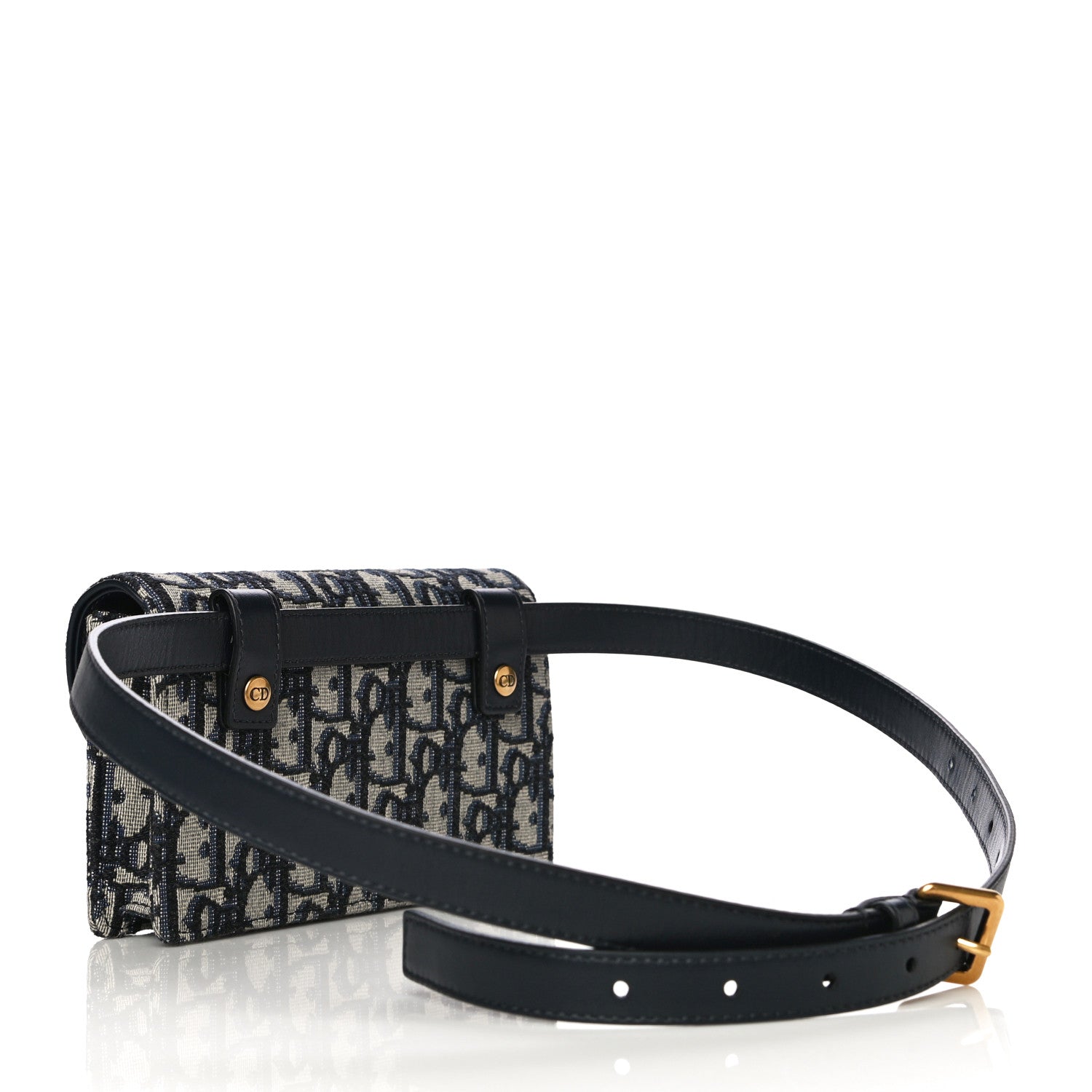 Christian Dior Oblique Saddle Belt Bag Blue 3 of 13