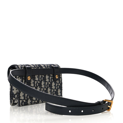 Christian Dior Oblique Saddle Belt Bag Blue 3 of 13