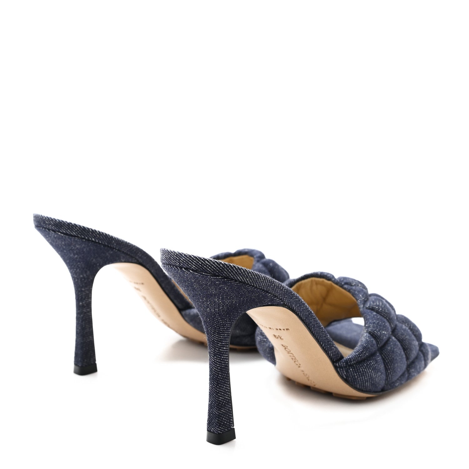Bottega Veneta Denim Matelasse Padded Mule Sandals 39 Indigo 5 of 9