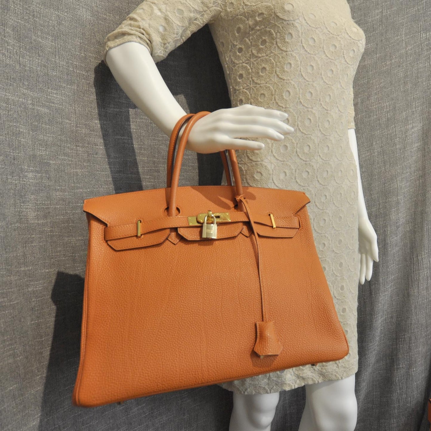 Togo Birkin 35 Orange