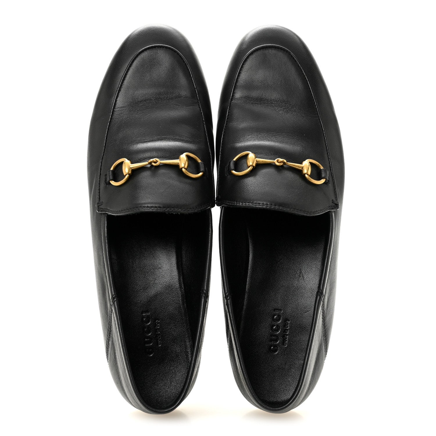 Gucci Lambskin Womens Brixton Horsebit Loafers 40.5 Black 2 of 10