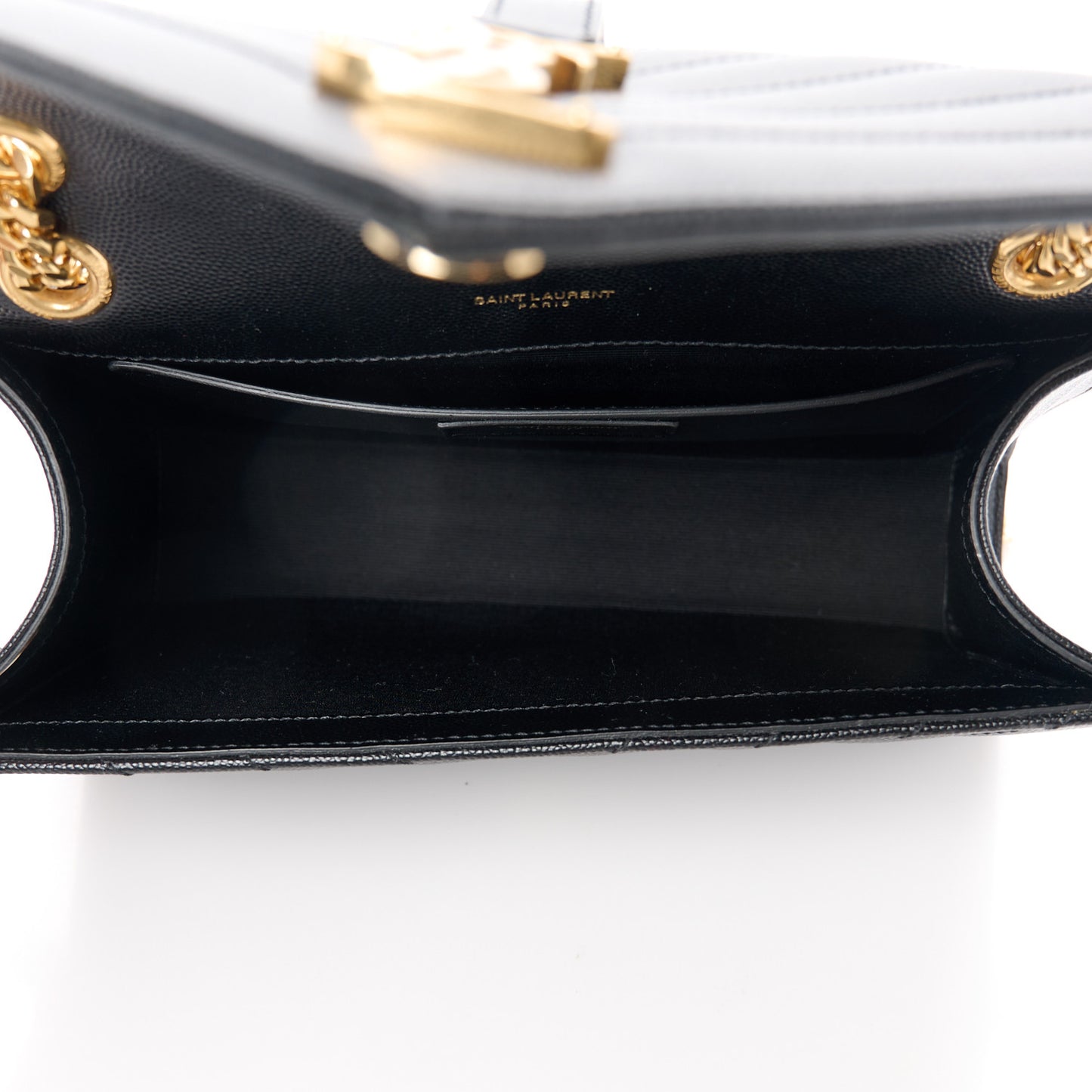 Grain De Poudre Matelasse Chevron Medium Monogram Satchel Black
