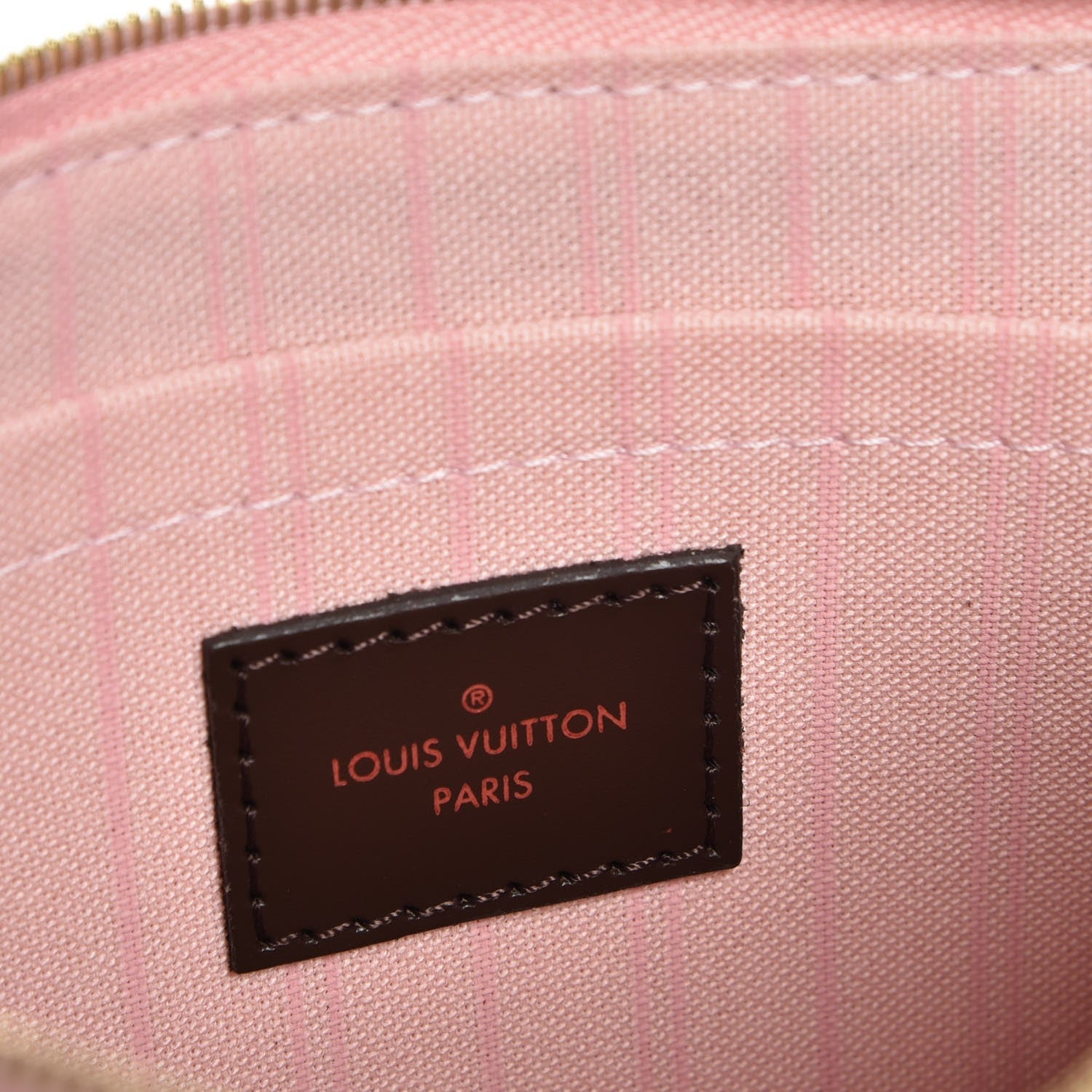 Louis Vuitton Damier Ebene Neverfull MM GM Pochette Rose Ballerine 6 of 8