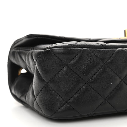 Chanel Lambskin Quilted Mini Rectangular Pearl Crush Flap Black 9 of 11