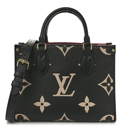Louis Vuitton Empreinte Monogram Giant Onthego PM Black Beige 1 of 10