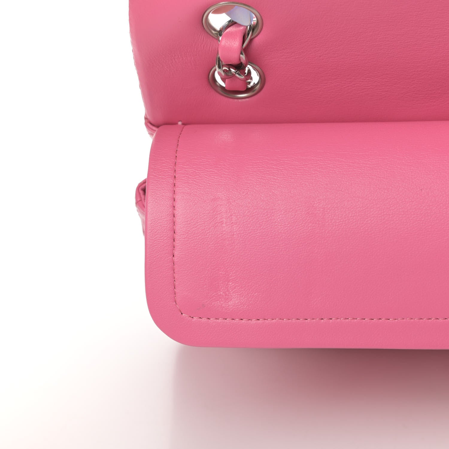 Chanel Lambskin Quilted Small Double Flap Pink 13 of 14