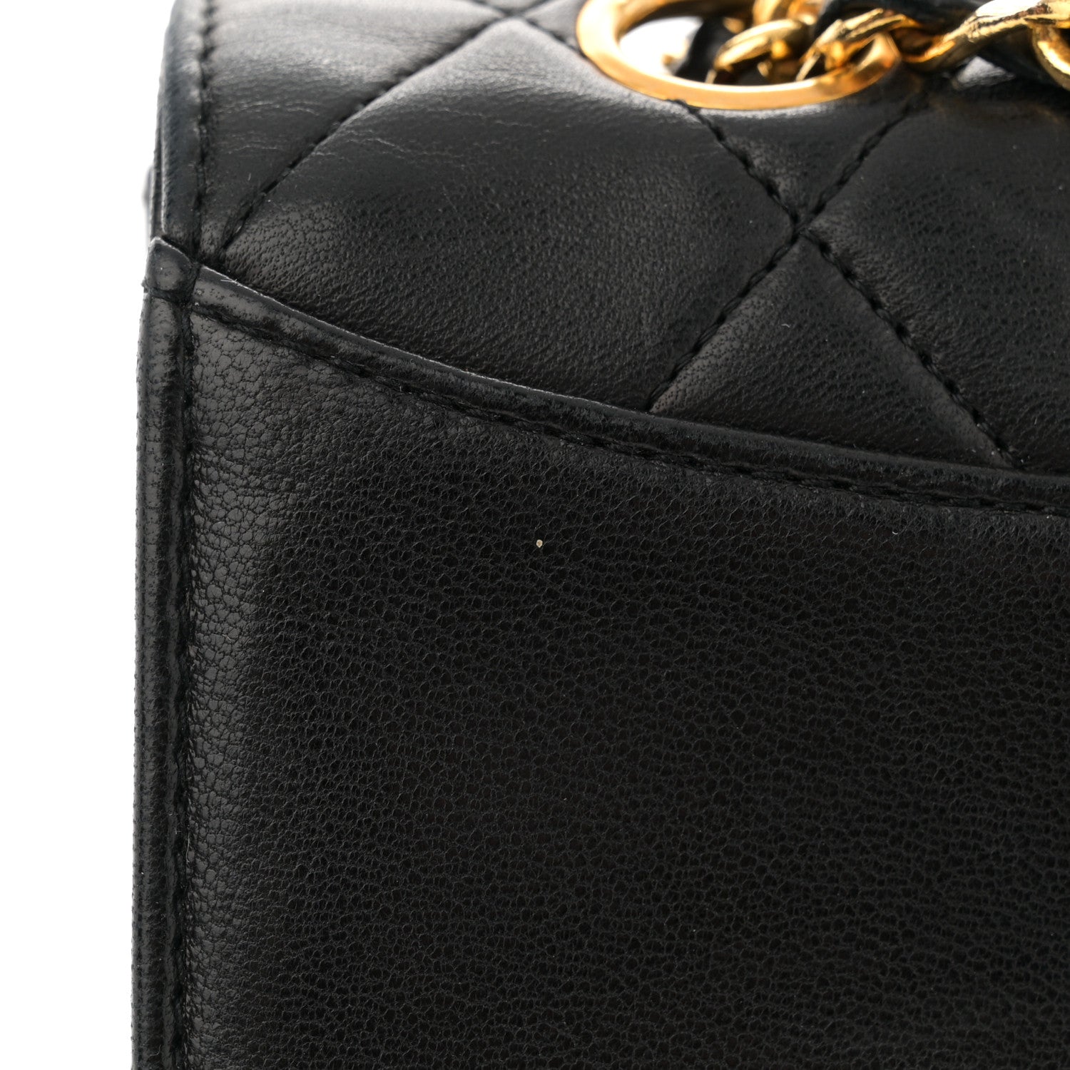 Chanel Lambskin Quilted Small Single Flap With Pouch Black 13 of 15