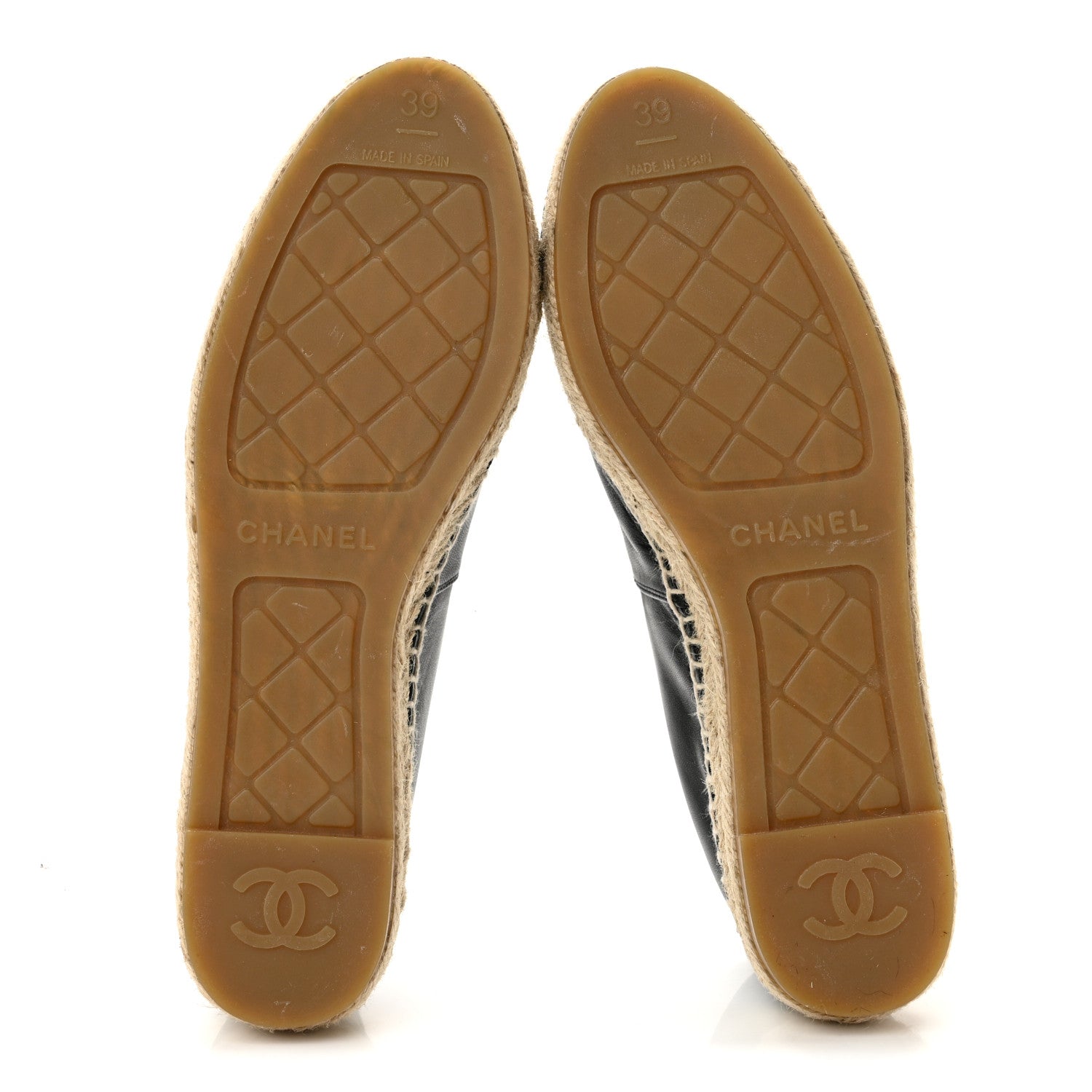 Chanel Lambskin CC Espadrilles 39 Black 6 of 10