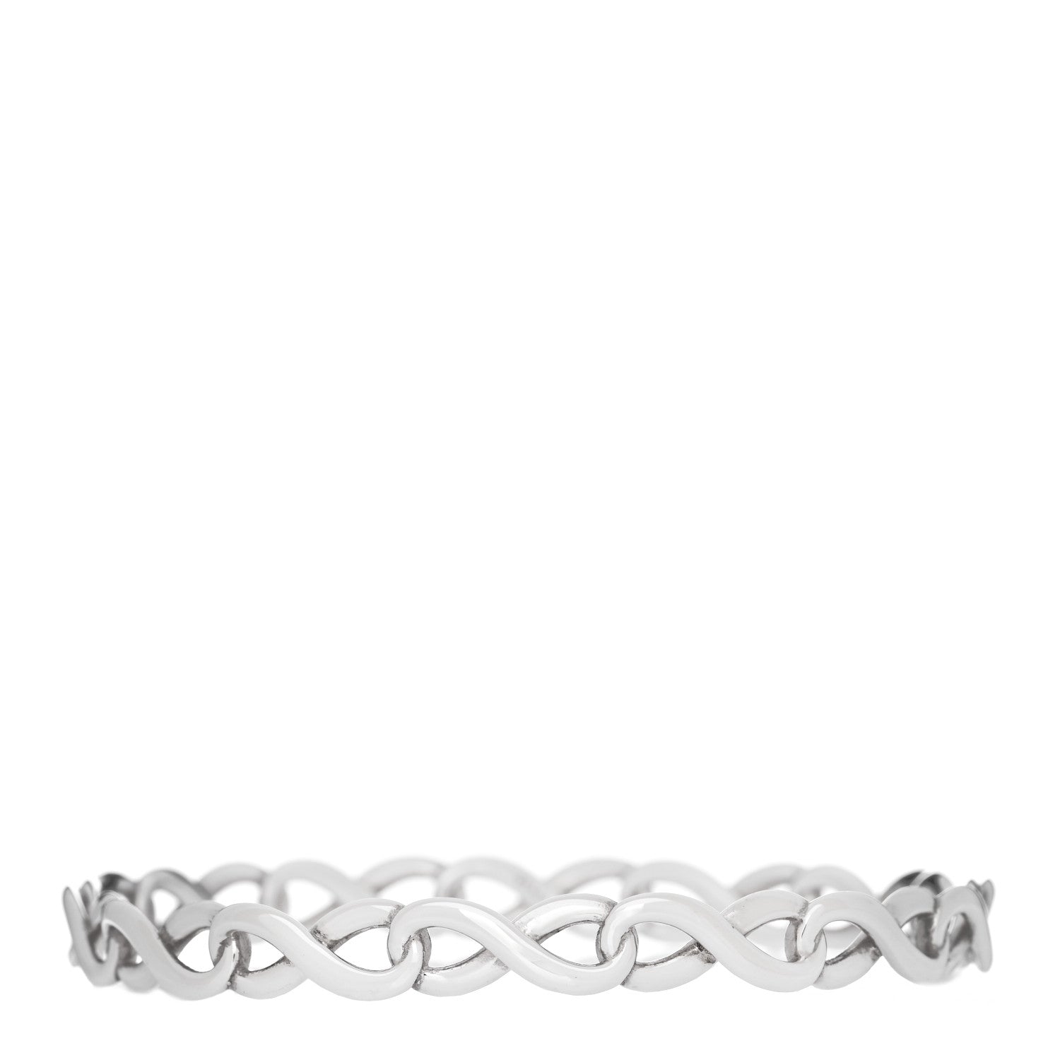 Tiffany Sterling Silver Infinity Bangle Bracelet 1 of 5