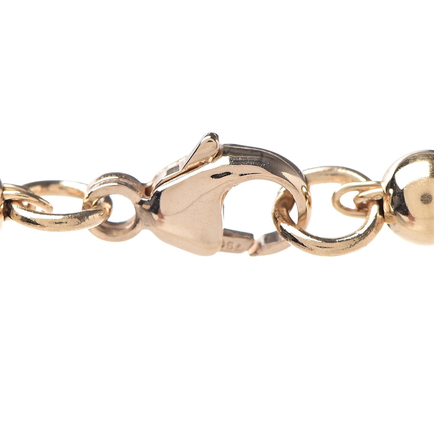 18K Yellow Gold 4mm Return To Tiffany Heart Tag Bead Necklace