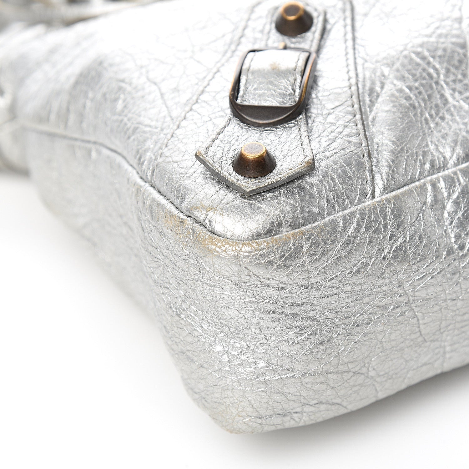 Balenciaga Metallic Agneau Classic Hardware Town Gris Aluminum 10 of 15
