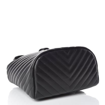 Chanel Calfskin Chevron Quilted Small Urban Spirit Backpack Black 4 of 10