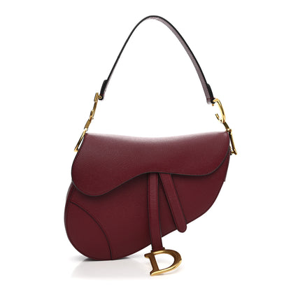 Christian Dior Grained Calfskin Saddle Bag Red 1 of 10