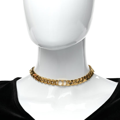 Christian Dior Metal Danseuse Etoile Chain Choker Necklace Gold 2 of 5