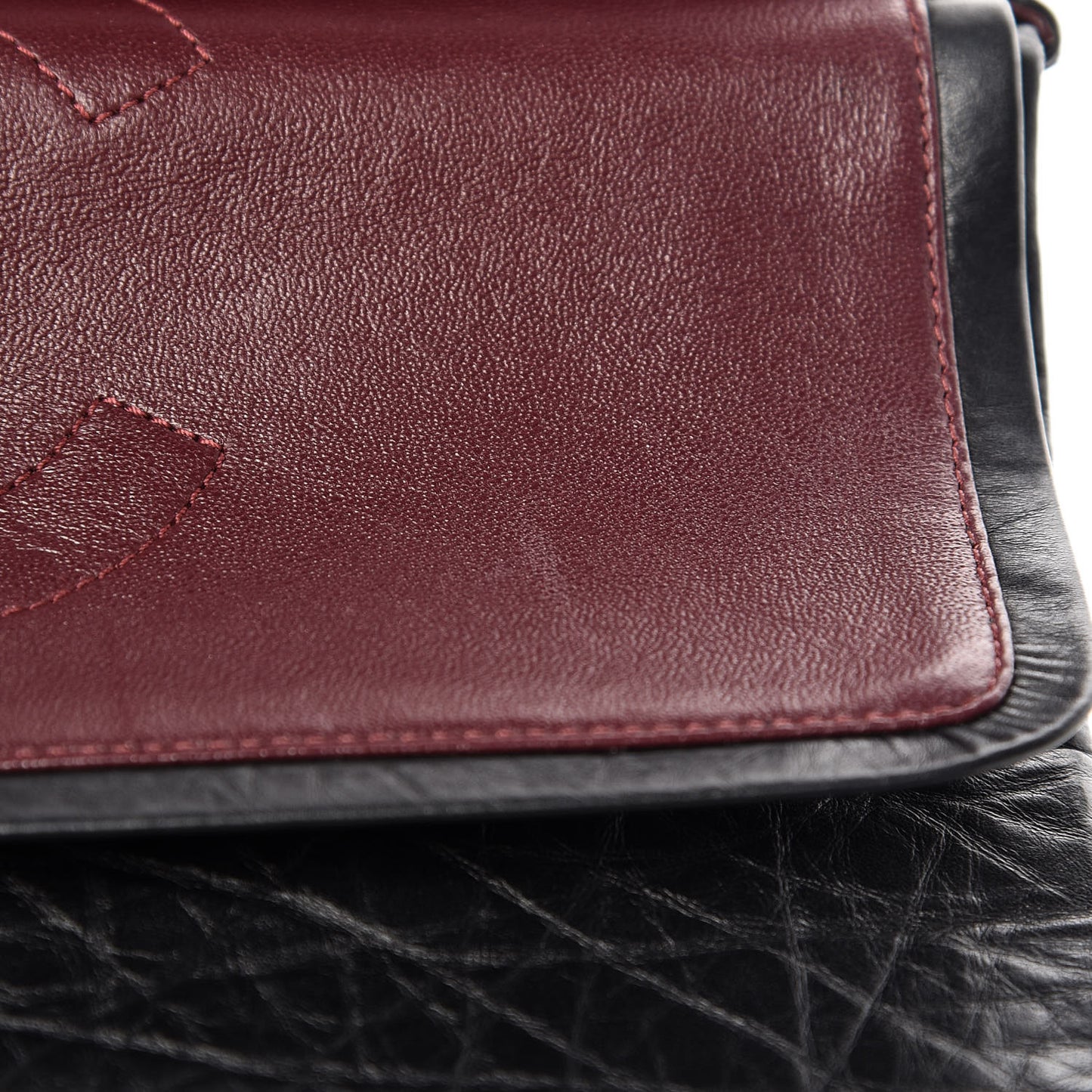 Aged Calfskin Quilted 2.55 Reissue 226 Flap Black