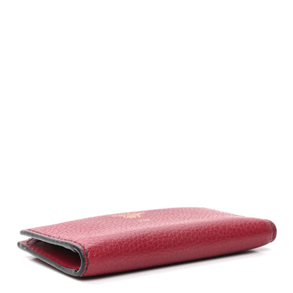 Christian Dior Calfskin D-Bee Wallet Dark Red 4 of 10