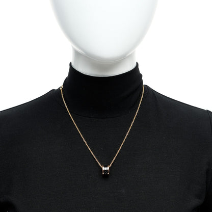 Bulgari 18K Rose Gold Black Ceramic B.Zero1 Pendant Necklace 2 of 7