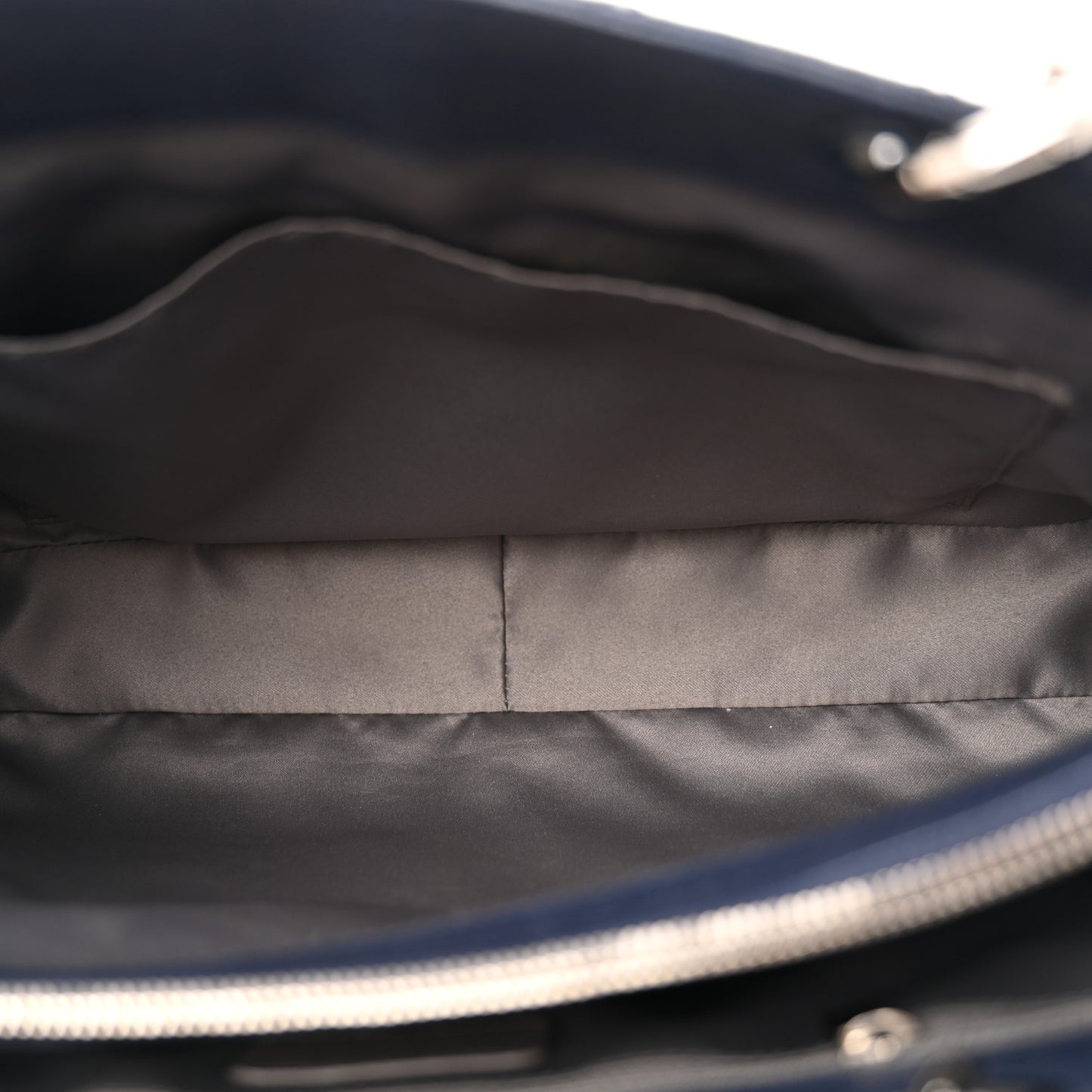 Caviar Quilted Grand Shopping Tote GST Navy Blue