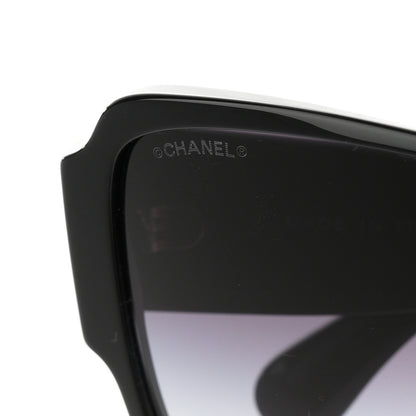 Chanel Acetate Shield Sunglasses 5449-A Black 7 of 8