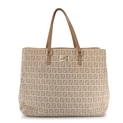 Fendi Zucchino Vitello Tote Beige Tortora 1 of 8