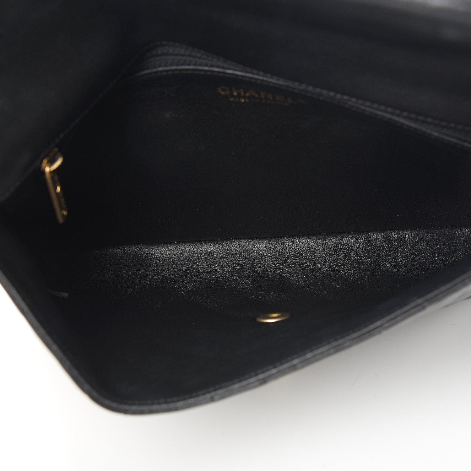 Chanel Lambskin Quilted Flap Clutch Black 4 of 8