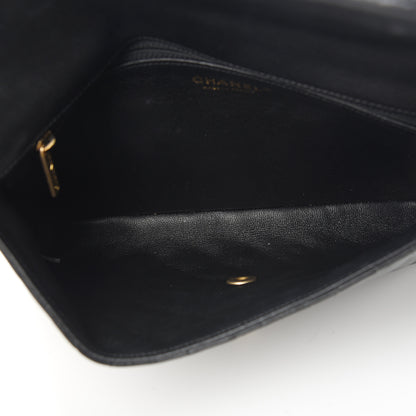 Chanel Lambskin Quilted Flap Clutch Black 4 of 8