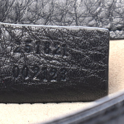 Gucci Pebbled Calfskin Small 1973 Chain Shoulder Bag Black 6 of 8