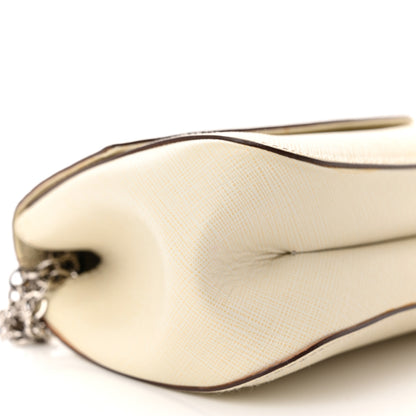 Salvatore Ferragamo Saffiano Gancio Chain Flap White 8 of 15