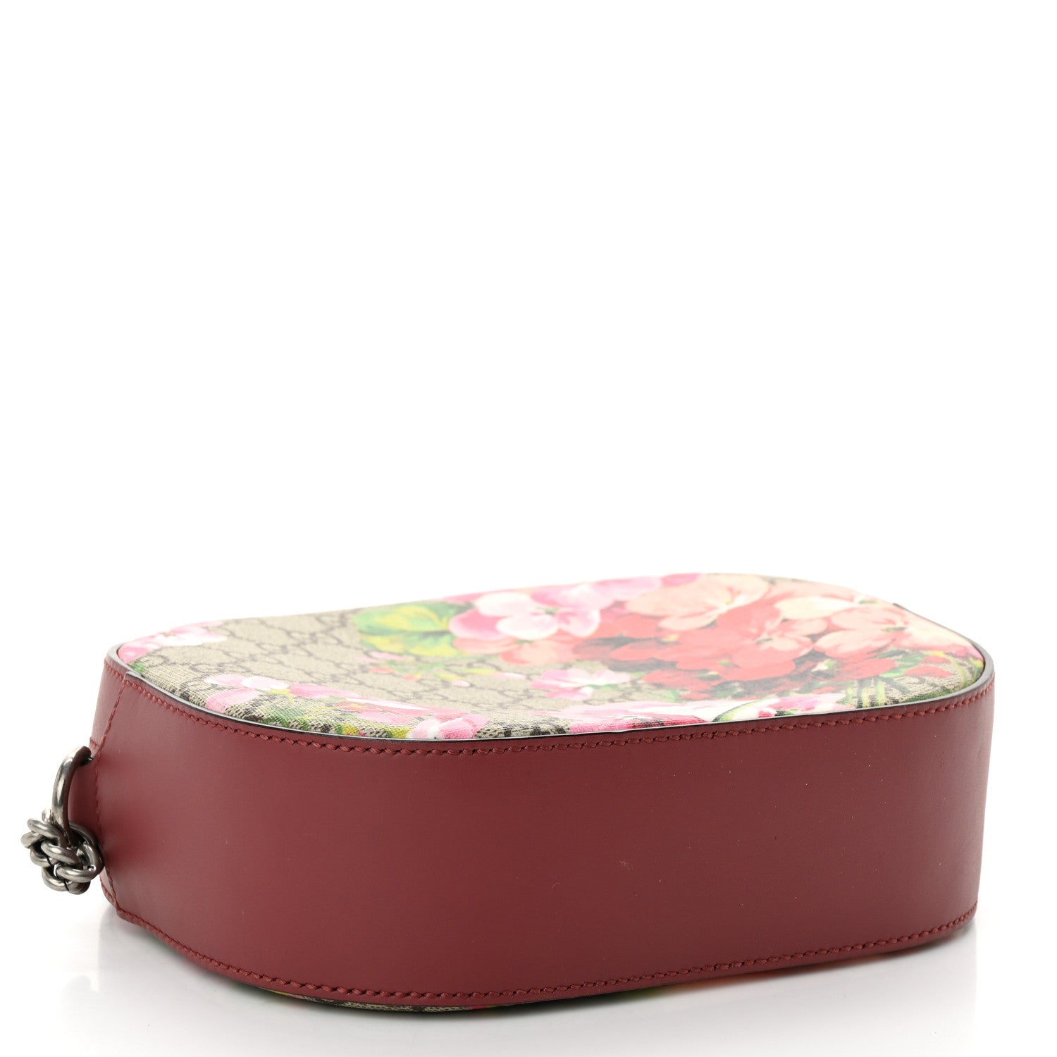 Gucci GG Supreme Monogram Blooms Mini Chain Shoulder Bag Beige Multicolor Dry Rose 4 of 10