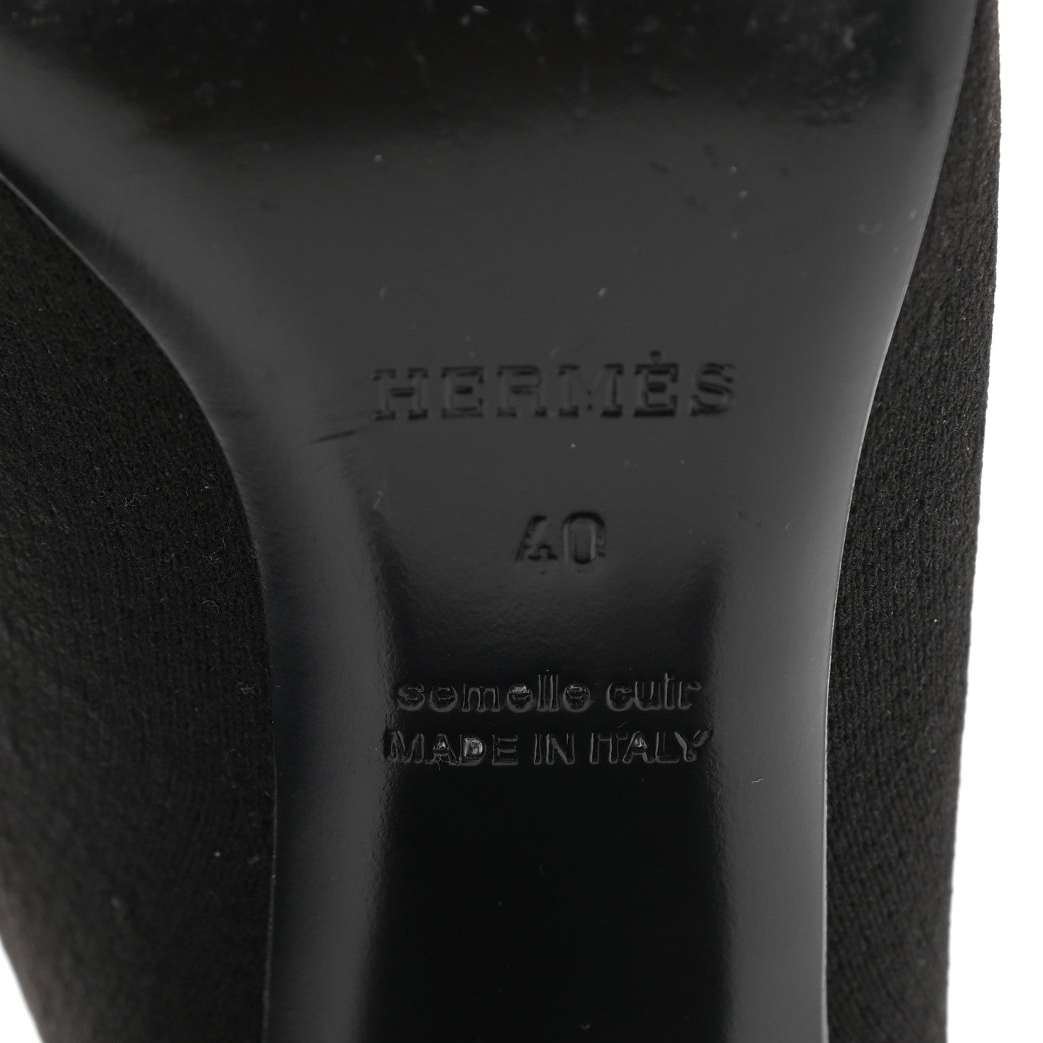 Hermes Knit Calfskin Volver Ankle Boots 40 Black 6 of 7